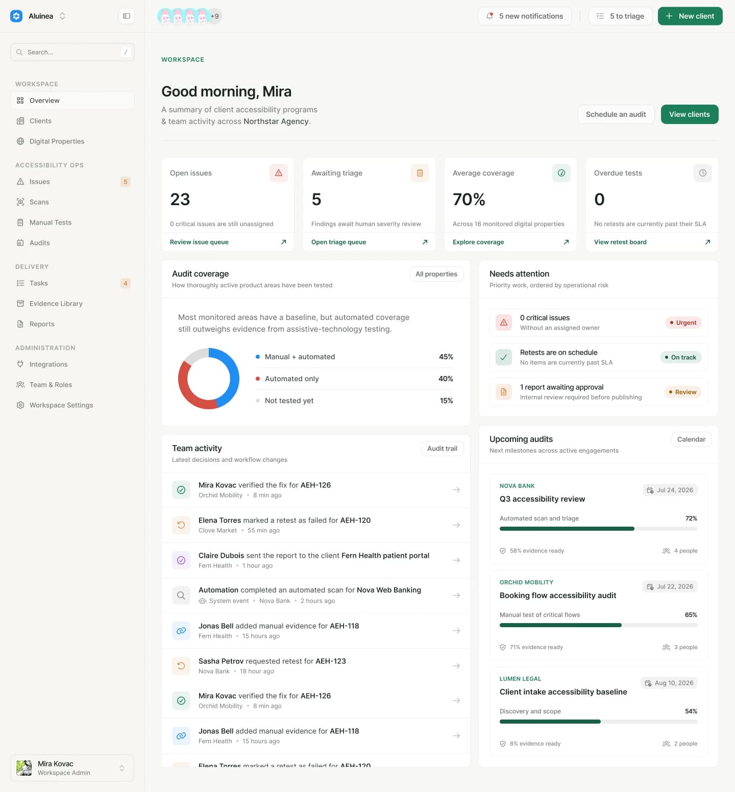 Incluo interface preview