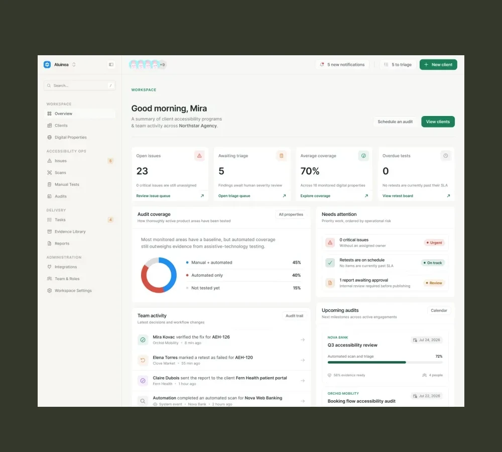 Incluo interface preview
